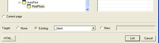 Setting the link properties
