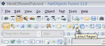 Click the Laout Region button in the NOF toolbar